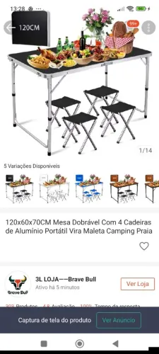 Mesa com banquetas