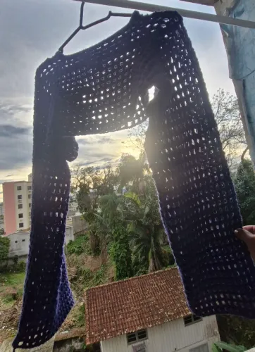 Cropped bolero em crochê na moda
