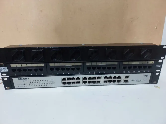 Switch 16 canais, regua tomadas, petpen