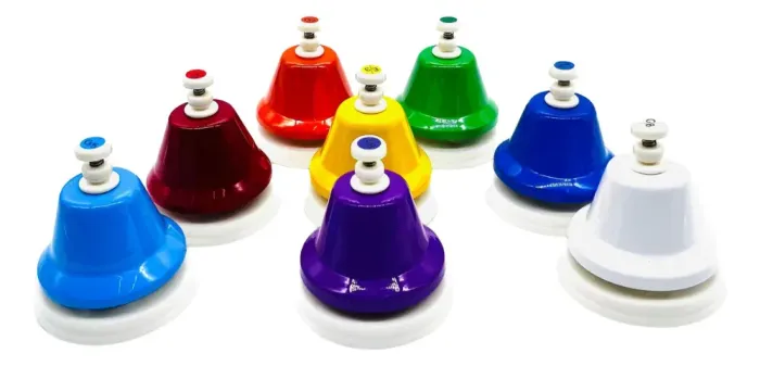 Bell Musical 8 Sino De Mão 8 Tons Custom Kids Musicalização Coloridos