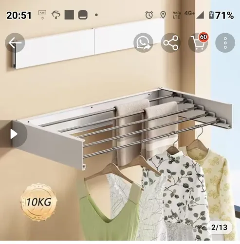 Varal mágico retrátil de Embutir novo caixa