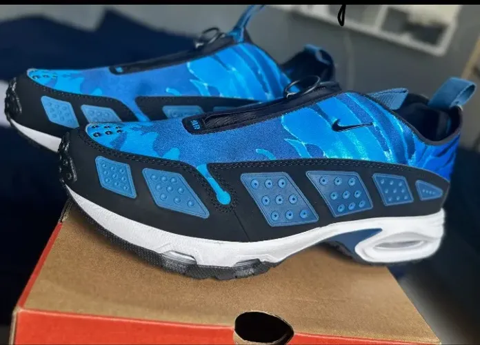 Tênis Nike Air Sunder ?Blue Camo" Modelo exclusivo · Lançamento 2025 · Tamanho US 10.5 /