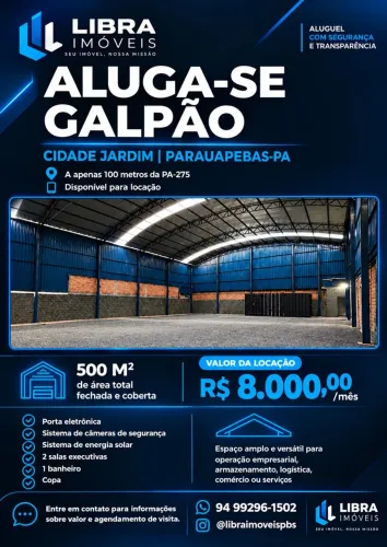 IMOBILIÁRIA LIBRA IMÓVEIS ALUGA GALPÃO