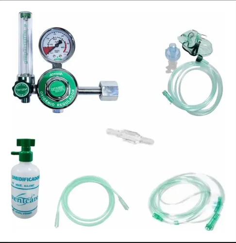KIT VÁLVULA OXIGÊNIO COM FLUXÔMETRO INALAÇÃO DOMICILIAR 