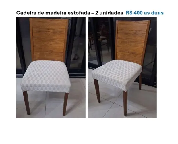 2 cadeiras - mesa de jantar