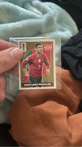 Figurinha Extra Sticker Gold Cristiano Ronaldo