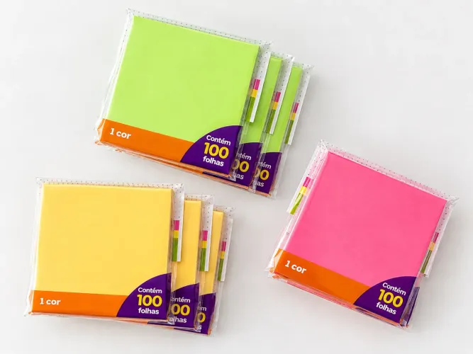 Post-it Adesivo Tris Colorido 76x76