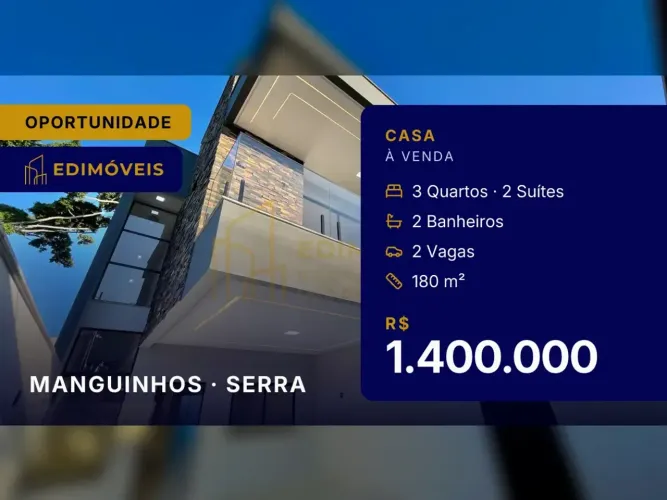 Seu novo lar em Manguinhos: casa com 2 suítes e espaço gourmet!