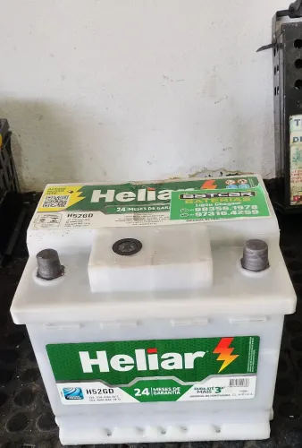 Bateria heliar seminova 52AH 3 meses de garantia entrega e instalação grátis ?