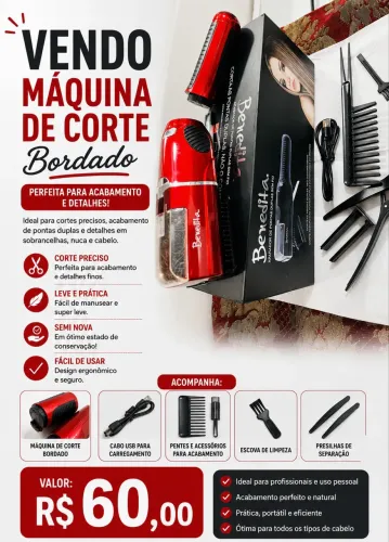 MÁQUINA DE CORTE BORDADO PARA CABELOS