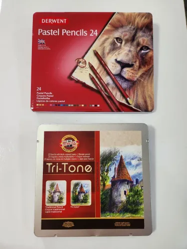 Lápis de cor profissional Tri-tone Koh-I-Noor e Derwent Pastel pintura artística 