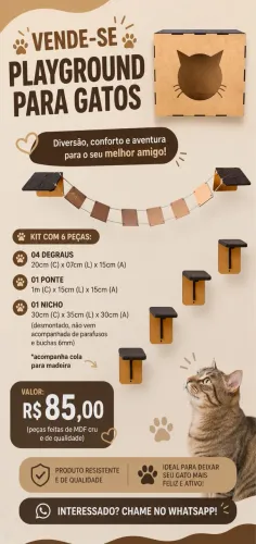 Vende-se playground para gatos