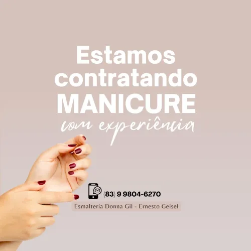 Vaga MANICURE (início imediato)
