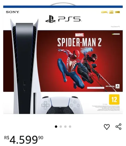 Ps5 disk 825gb homem aranha 2 zero na caixa no Itaim Paulista ou Ferraz de Vasconcelos/SP