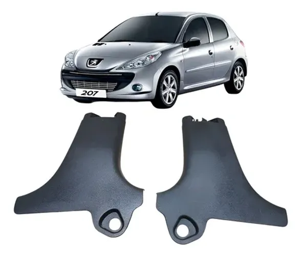 Par Acabamento Central Peugeot 207 Hatch 2011 1.4 (usado) Preto