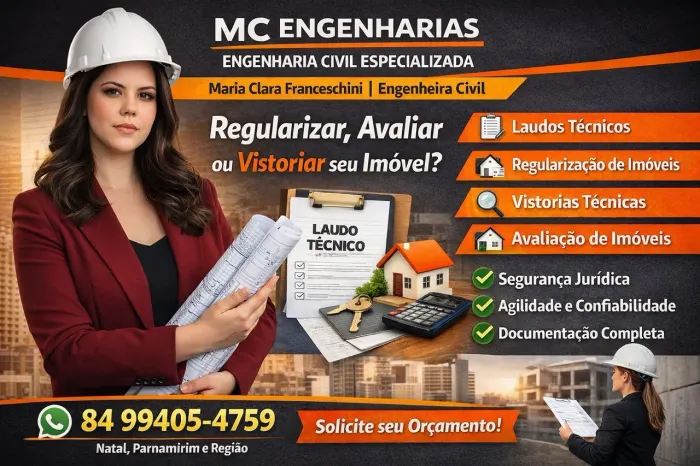 ? ENGENHEIRA CIVIL - LAUDOS, VISTORIAS E REGULARIZAÇÃO