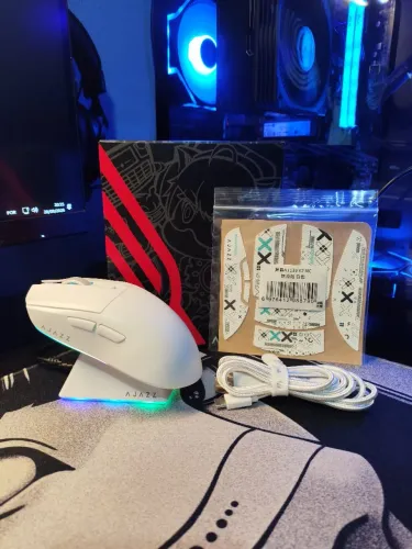 Mouse AJAZZ AJ139 V2 Branco | Dock RGB | Tri-Mode
