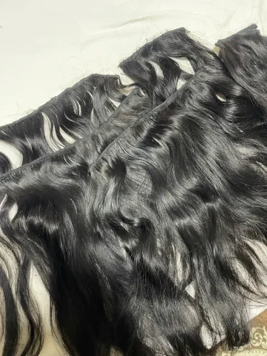 Cabelo humano vietnamita liso ondulado 55cm