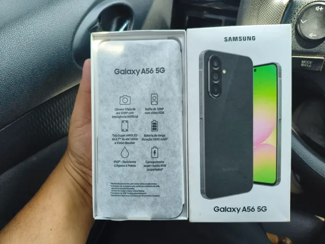 Samsung A56 8/256gb - Caixa e carregador 