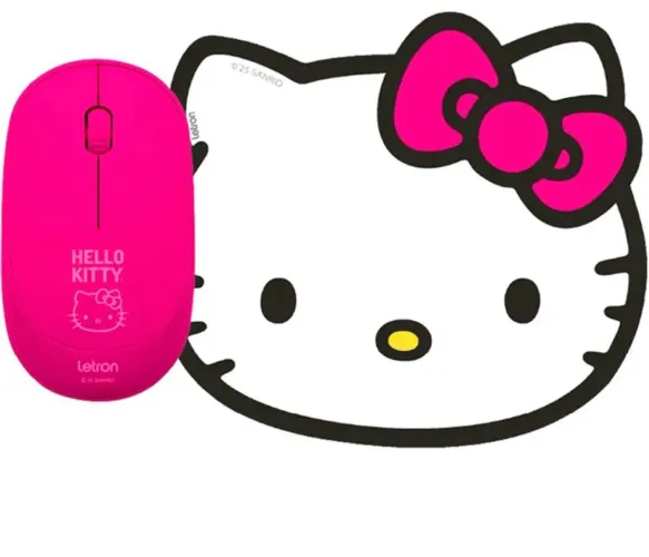 Hello Kittyem kit: 1 mouse + 1 mouse pad.