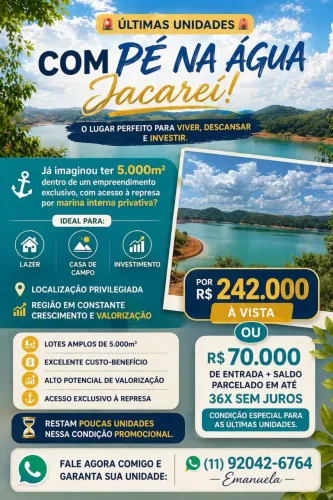 Terrenos com acesso a represa / Perfeito para investimento