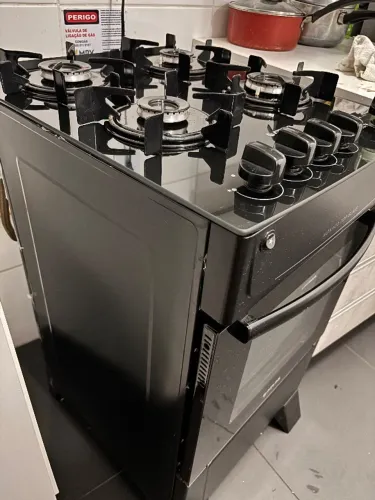 Fogão convertido para gás encanado 