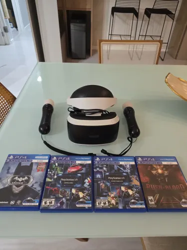 PlayStation VR Completo (PS4) + Acessórios + 4 Jogos