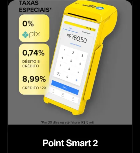 Maquininha point smart 2 nova