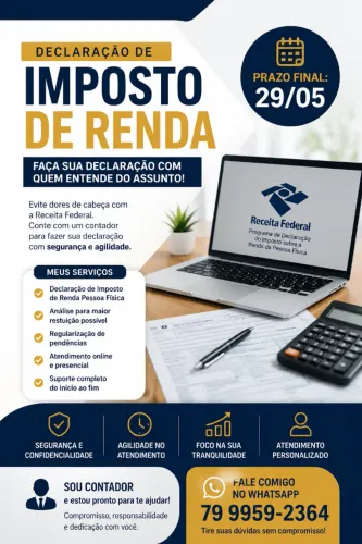 DECLARAÇÃO DE IMPOSTO DE RENDA 2026