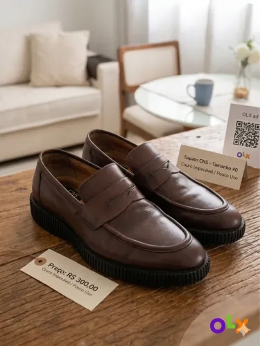 ? Sapato Penny Loafer CNS (Couro Premium) - Tam. 40 (Oportunidade!)