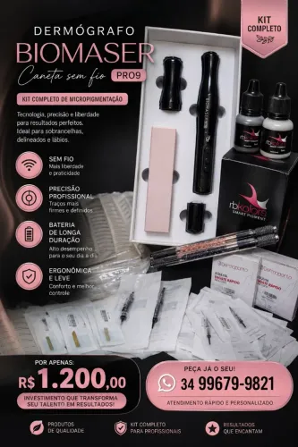 Dermografo Biomaser caneta 9pro sem fio