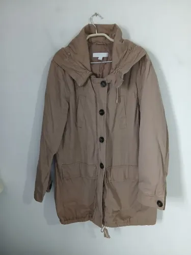 PARKA FEMININA BEGE IMPORTADADA NEW YORK eE COMPANY XL 100% ALGODÃO 