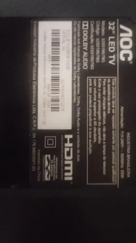 Smart TV AOC Roku TV 32" com defeito - Para conserto ou peças