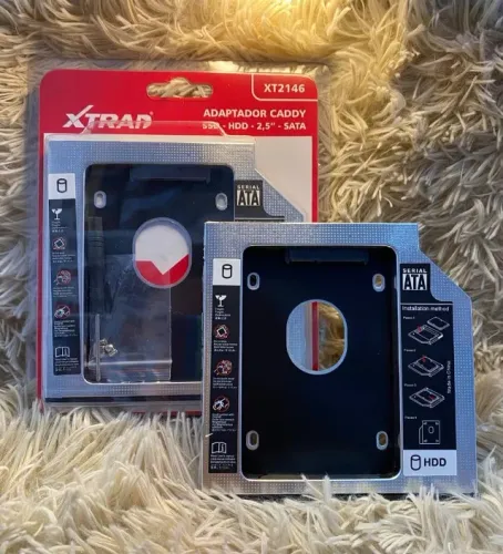 Adaptador Caddy Hd Ssd Sata Case Gaveta Dvd Notebook 9,5mm ou 12,7mm