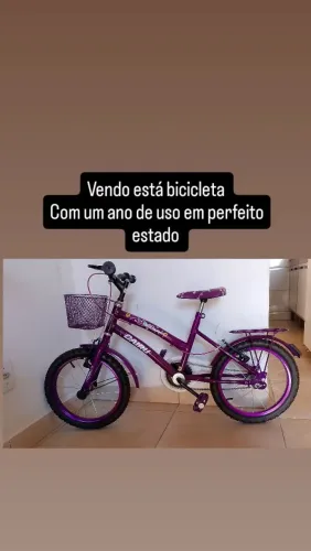 Vende- se uma bicicleta para criança de 5 anos 