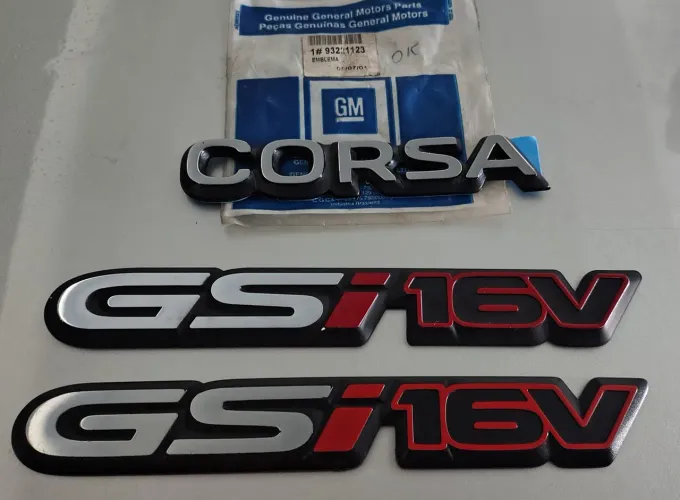 Emblemas GSI16V para Corsa Chevrolet GM