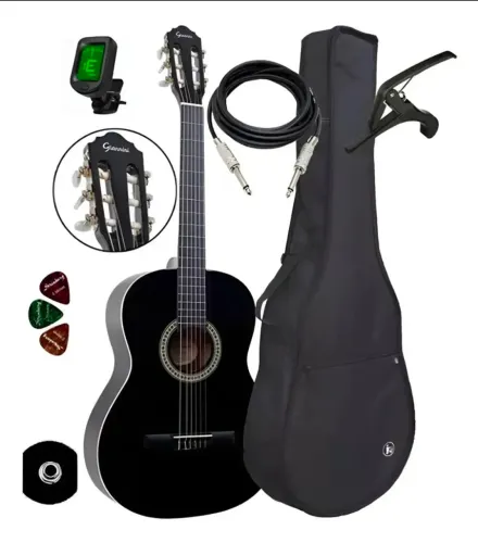 Violão Elétricoacústico Giannini N14 BK lacrado na caixa com acessórios 