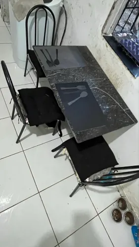 MESA MARMORE 4 CADEIRAS
