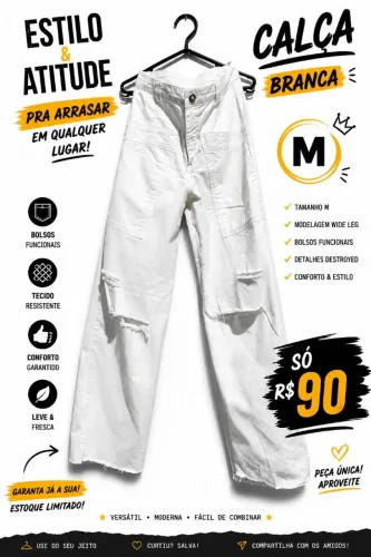 Calça branca M