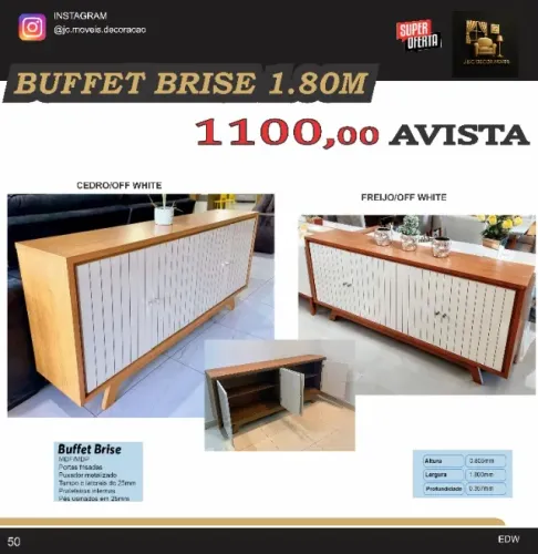 BUFFET BRISE 1,80M