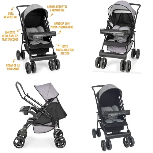 Carrinho de bebê Tutti baby solare preto