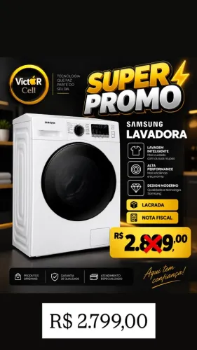 Lavadora Samsung | Lacrado | Novo | Nota Fiscal