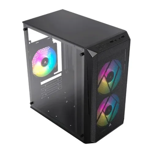 Gabinete Gamer Acegeek Forge c/ 2 Fans Preto - Novo