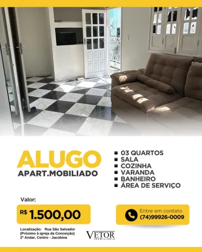VENDO APARTAMENTO NO CENTRO JACOBINA-BA
