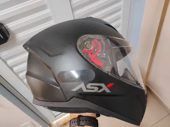 Capacete ASX City Solid Preto Fosco ? Tamanho 59/60 (L)