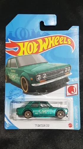 Hot Wheels 71 Datsun 510 Super Treasure Hunt T-Hunt Superized STH TH$ 2021 - Miniatura