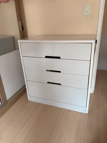 Cômoda Branca 4 Gavetas