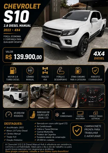 Chevrolet S10 Pick-up LS 2.8 TDI 4X4 CD Dies. Mec. 2022