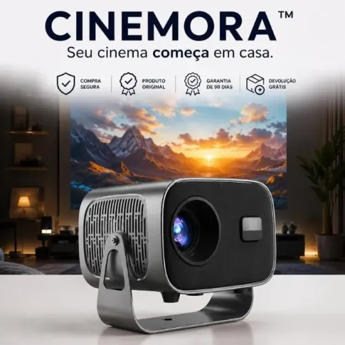 Projetor Portátil HD 720p Nativo para Cinema em Casa - BM-F1175