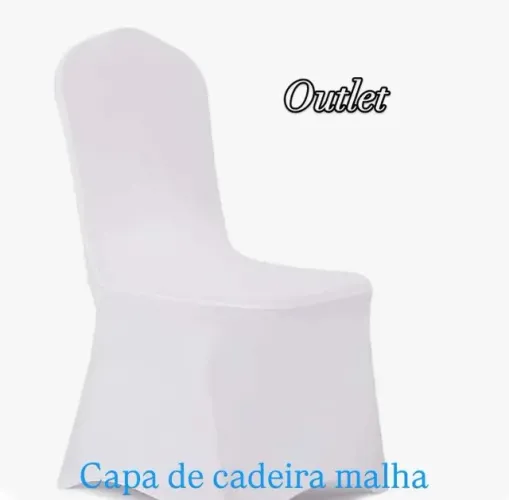 Capa de cadeira em malha - fantasminha